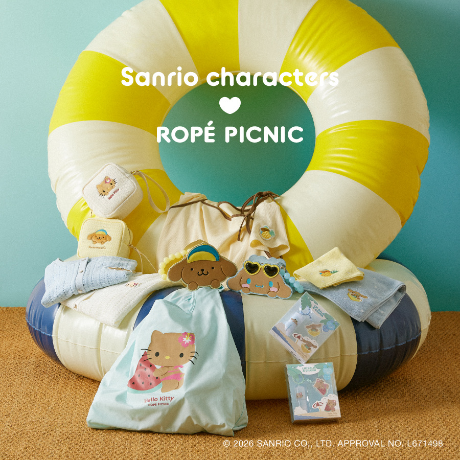 サンリオキャラクターズ×ROPÉ PICNIC　コラボレーションアイテムが登場🏖️